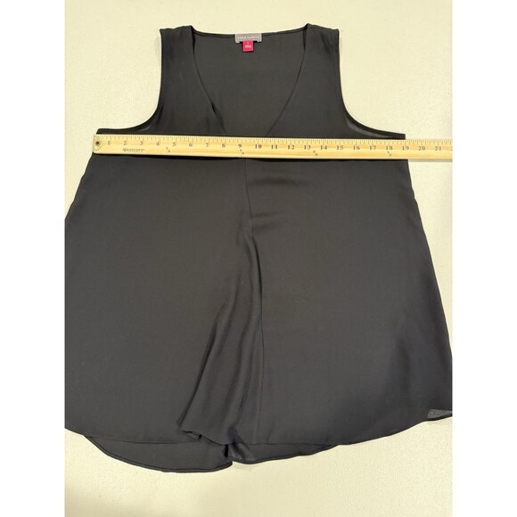 Vince Camuto Top Womens Small Black Sleeveless V-Neck Sheer Lightweight Career - Picture 4 of 5